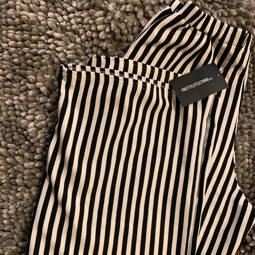 Black & White Wide Leg Pants